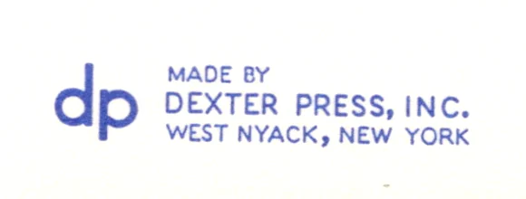 A Dexter Press imprint reading Made by Dexter Press Inc West Nyack New York