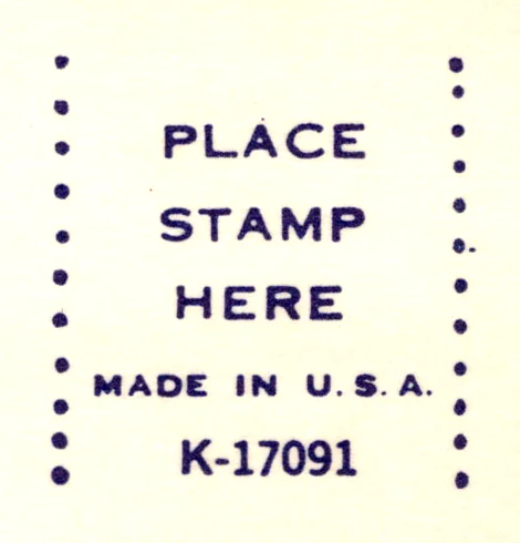 A Lusterchrome stamp box with serial K-17091